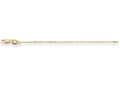 Gold Plated 1.50 mm Beaded Chain